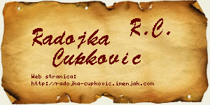 Radojka Čupković vizit kartica